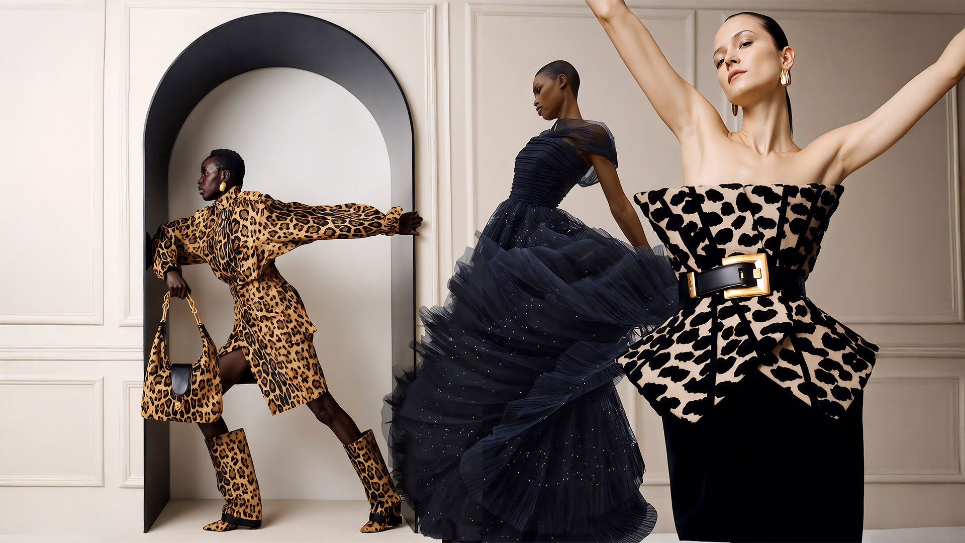 Wild Elegance: Fierce patterns and silhouettes transform formal wear into roaring statement pieces