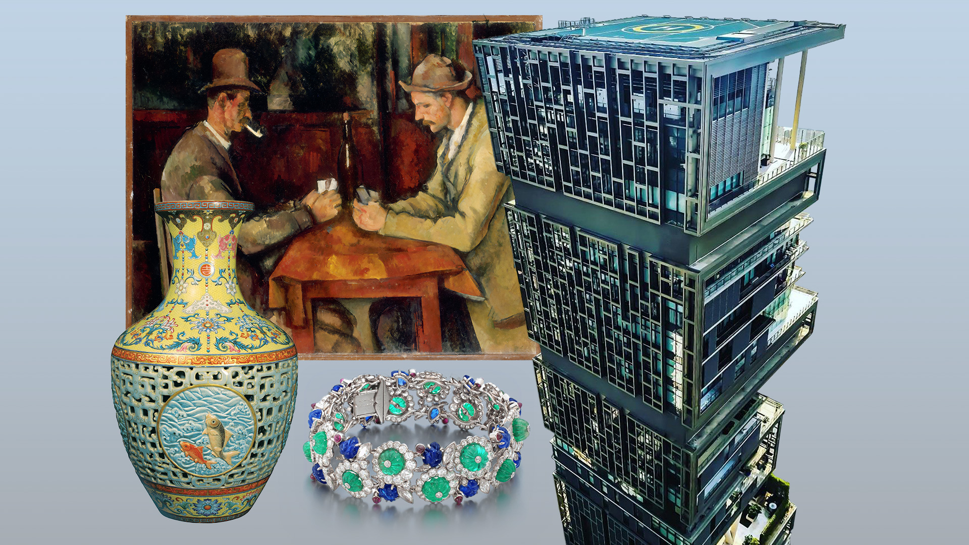 Four Covetable Treasures: Van Cleef Rarity, Record Vase, Master Cézanne, Ambani Dominion